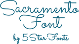 5S Sacramento Native bx font 1"-3.5" script font