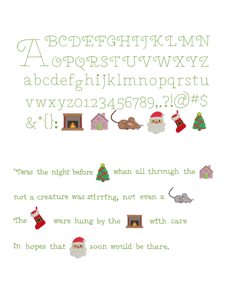 5S Cherry Christmas Bundle-Native bx font with bonus Christmas designs and a poem