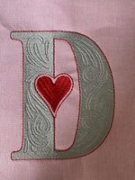 5S Embossed Valentine Font BX file-Scaleable from 2" to 10"