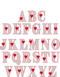 5S Embossed Valentine Font BX file-Scaleable from 2" to 10"