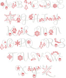 Christmas 2021 BX Font, 1" to 6.5" scalable font
